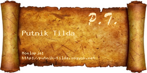 Putnik Tilda névjegykártya